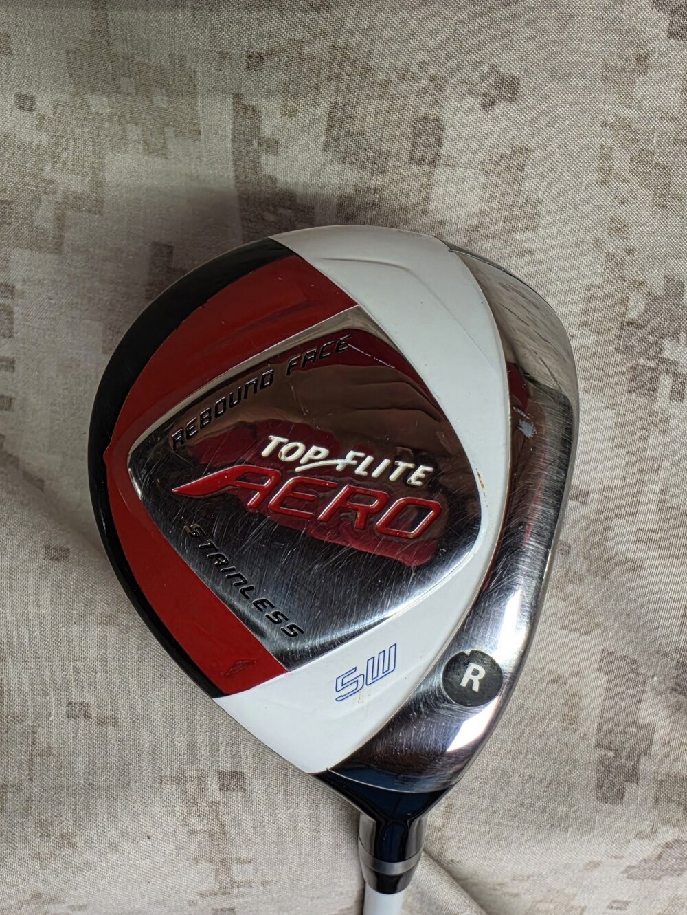 Top Flite AERO 5 Wood Right Handed Blue Regular Flex Graphite Shaft.